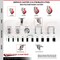 Service Caster 3 Inch 316SS Red Polyurethane Swivel 10mm Threaded Stem Caster Brake, 2PK SS316TS20S314-PPUB-RED-M1015-2-TLB-2 - alternate 2